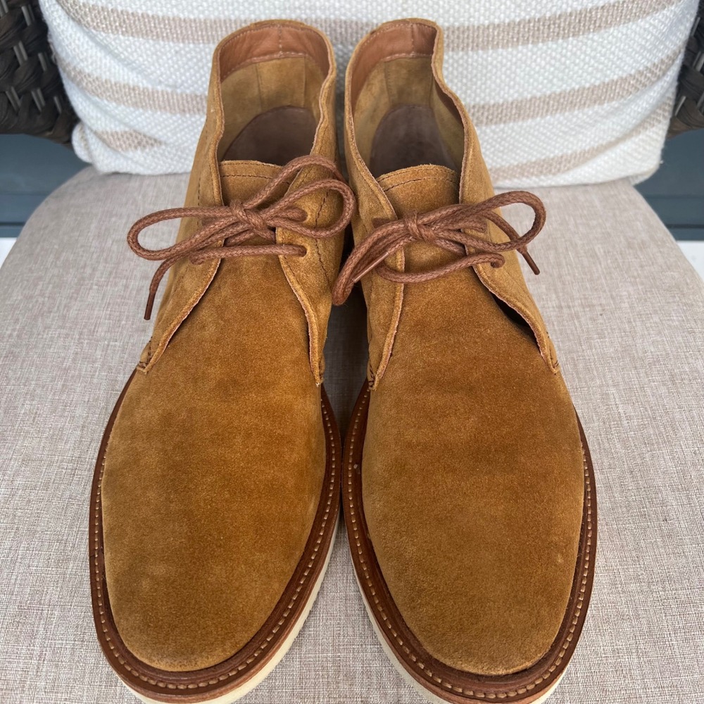 Frye Men's 12 Paul Weekend Chukka Boots Cognac Brown Suede 34807618ZB Americana - Picture 2 of 13